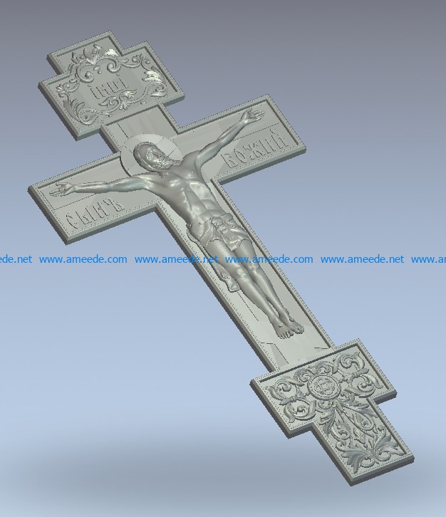 Symbol of Christianity wood carving file stl for Artcam and Aspire jdpaint free vector art 3d model download for CNC