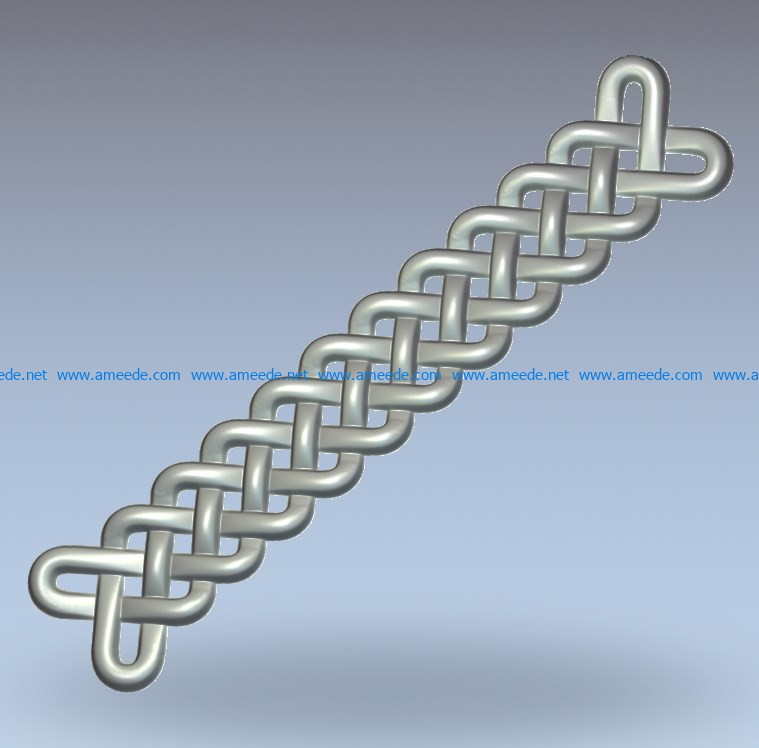 Tet ribbon pattern wood carving file stl for Artcam and Aspire jdpaint free vector art 3d model download for CNC