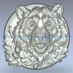 The bear and the chestnuts wood carving file stl for Artcam and Aspire jdpaint free vector art 3d model download for CNC