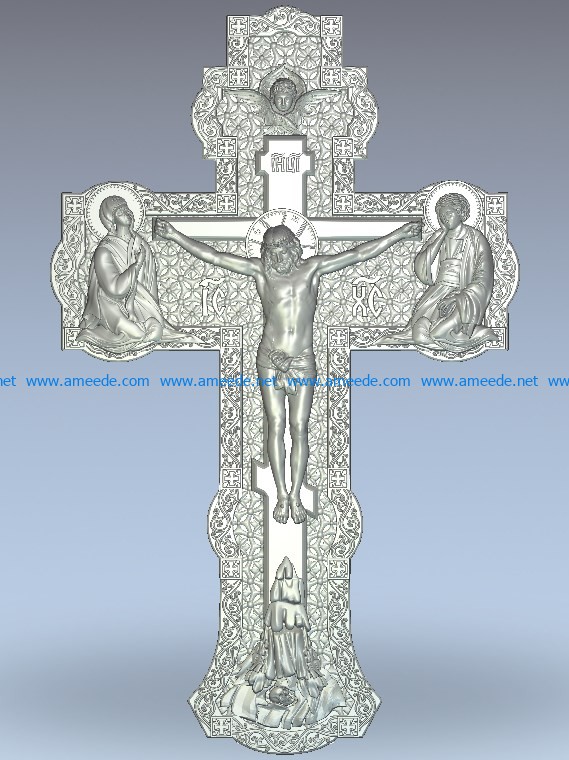 The cross symbolizes god wood carving file stl for Artcam and Aspire jdpaint free vector art 3d model download for CNC