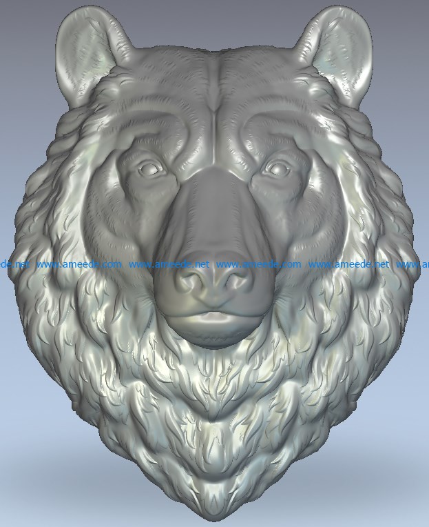 The head of a wild wolf wood carving file stl for Artcam and Aspire jdpaint free vector art 3d model download for CNC