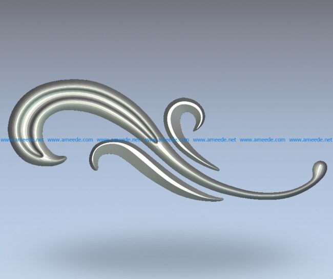 Trumpet pattern wood carving file stl for Artcam and Aspire jdpaint free vector art 3d model download for CNC