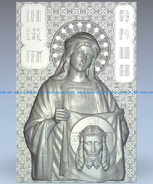 Veronika wood carving file stl for Artcam and Aspire jdpaint free vector art 3d model download for CNC