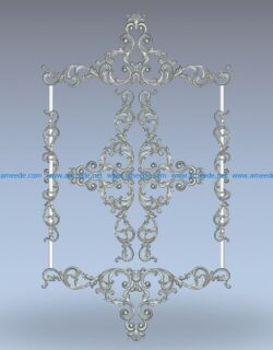 Window decoration pattern wood carving file stl for Artcam and Aspire jdpaint free vector art 3d model download for CNC