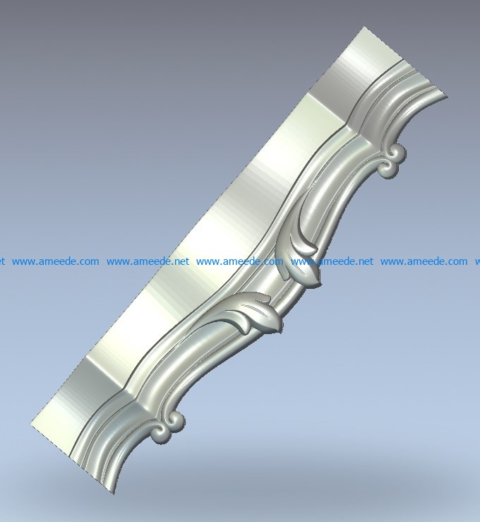Wavy horizontal bars wood carving file stl for Artcam and Aspire jdpaint free vector art 3d model download for CNC