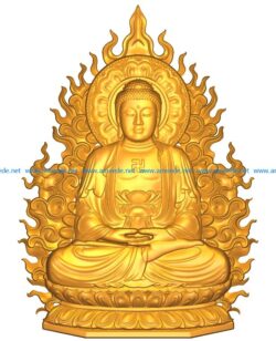 Buddha A002636 wood carving file stl for Artcam and Aspire jdpaint free vector art 3d model download for CNC
