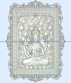 Buddha statue image wood carving file stl for Artcam and Aspire jdpaint free vector art 3d model download for CNC