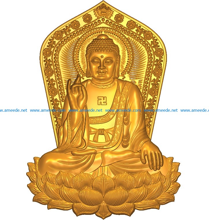 Buddhism Buddha A002558 wood carving file stl for Artcam and Aspire jdpaint free vector art 3d model download for CNC