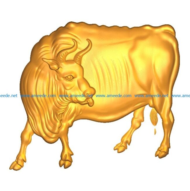 Cows A002572 wood carving file stl for Artcam and Aspire jdpaint free vector art 3d model download for CNC
