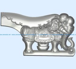 Elephant chair armrest pattern wood carving file stl for Artcam and Aspire jdpaint free vector art 3d model download for CNC