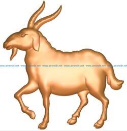 Goat A002724 wood carving file stl for Artcam and Aspire jdpaint free vector art 3d model download for CNC