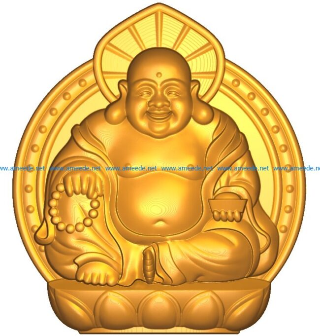 Maitreya Buddha A002634 wood carving file stl for Artcam and Aspire jdpaint free vector art 3d model download for CNC