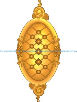 Oval pattern A002484 wood carving file stl for Artcam and Aspire jdpaint free vector art 3d model download for CNC