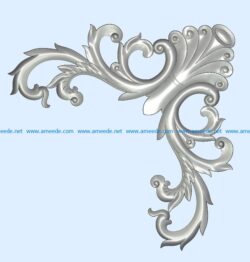Pattern flowers A002221 wood carving file stl for Artcam and Aspire jdpaint free vector art 3d model download for CNC