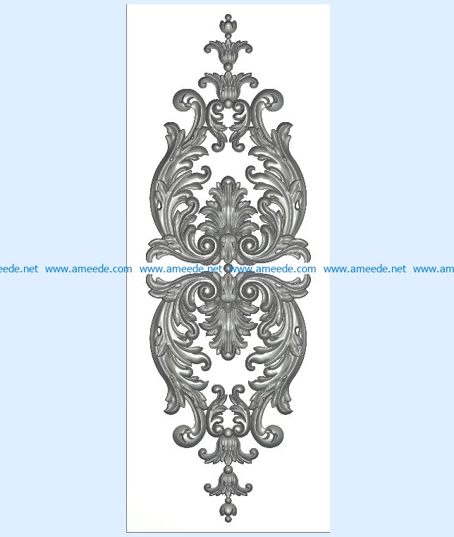 Pattern flowers A002227 wood carving file stl for Artcam and Aspire jdpaint free vector art 3d model download for CNC