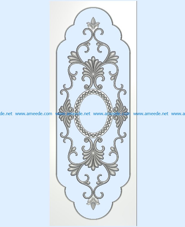 Pattern flowers A002271 wood carving file stl for Artcam and Aspire jdpaint free vector art 3d model download for CNC