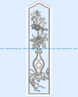 Pattern flowers A002317 wood carving file stl for Artcam and Aspire jdpaint free vector art 3d model download for CNC