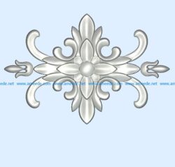 Pattern flowers A002324 wood carving file stl for Artcam and Aspire jdpaint free vector art 3d model download for CNC