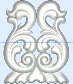Pattern flowers A002333 wood carving file stl for Artcam and Aspire jdpaint free vector art 3d model download for CNC