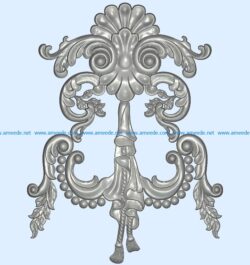 Pattern flowers A002336 wood carving file stl for Artcam and Aspire jdpaint free vector art 3d model download for CNC