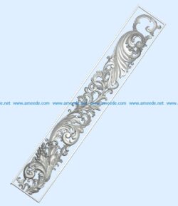 Pattern flowers A002338 wood carving file stl for Artcam and Aspire jdpaint free vector art 3d model download for CNC