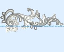 Pattern flowers A002339 wood carving file stl for Artcam and Aspire jdpaint free vector art 3d model download for CNC