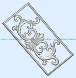 Pattern flowers A002340 wood carving file stl for Artcam and Aspire jdpaint free vector art 3d model download for CNC