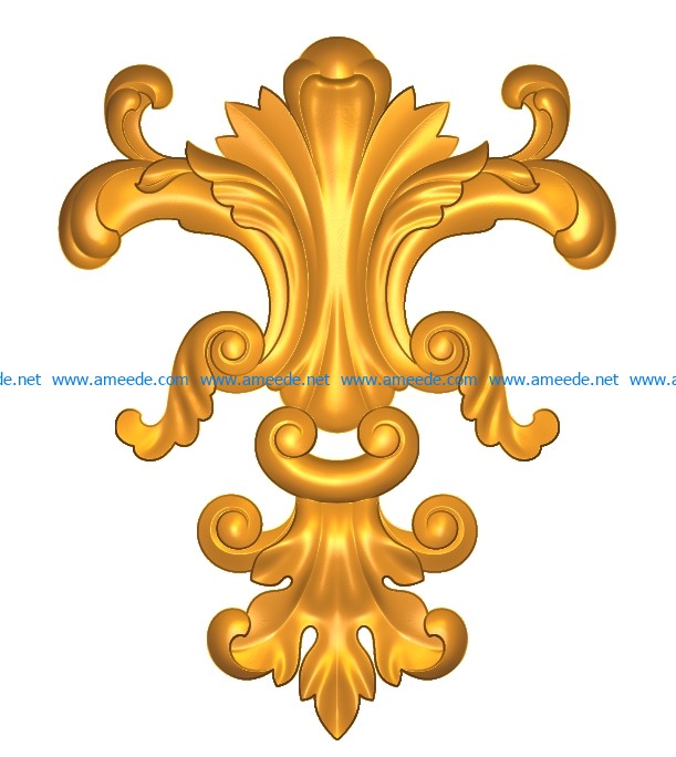 Pattern flowers A002345 wood carving file stl for Artcam and Aspire jdpaint free vector art 3d model download for CNC