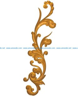 Pattern flowers A002347 wood carving file stl for Artcam and Aspire jdpaint free vector art 3d model download for CNC