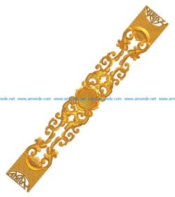 Pattern flowers A002404 wood carving file stl for Artcam and Aspire jdpaint free vector art 3d model download for CNC