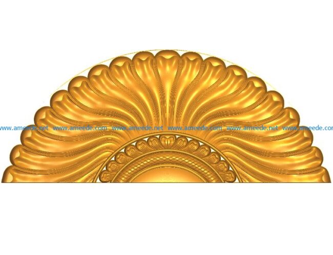 Pattern flowers A002411 wood carving file stl for Artcam and Aspire jdpaint free vector art 3d model download for CNC