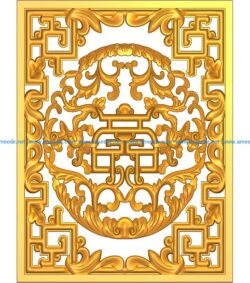 Pattern flowers A002443 wood carving file stl for Artcam and Aspire jdpaint free vector art 3d model download for CNC