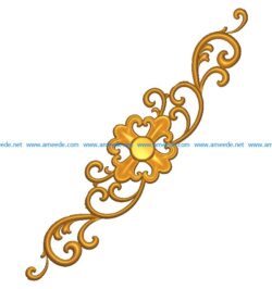 Pattern flowers A002532 wood carving file stl for Artcam and Aspire jdpaint free vector art 3d model download for CNC