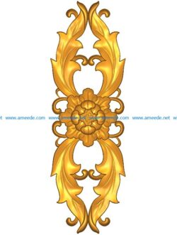 Pattern flowers A002538 wood carving file stl for Artcam and Aspire jdpaint free vector art 3d model download for CNC