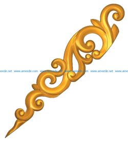 Pattern flowers A002539 wood carving file stl for Artcam and Aspire jdpaint free vector art 3d model download for CNC