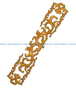 Pattern flowers A002540 wood carving file stl for Artcam and Aspire jdpaint free vector art 3d model download for CNC
