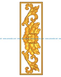 Pattern flowers A002544 wood carving file stl for Artcam and Aspire jdpaint free vector art 3d model download for CNC