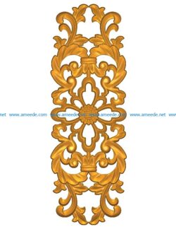 Pattern flowers A002586 wood carving file stl for Artcam and Aspire jdpaint free vector art 3d model download for CNC