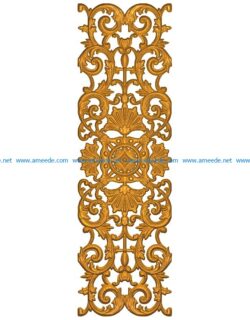 Pattern flowers A002587 wood carving file stl for Artcam and Aspire jdpaint free vector art 3d model download for CNC