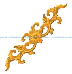 Pattern flowers center A002374 wood carving file stl for Artcam and Aspire jdpaint free vector art 3d model download for CNC
