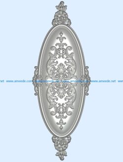 Pattern oval A002228 wood carving file stl for Artcam and Aspire jdpaint free vector art 3d model download for CNC