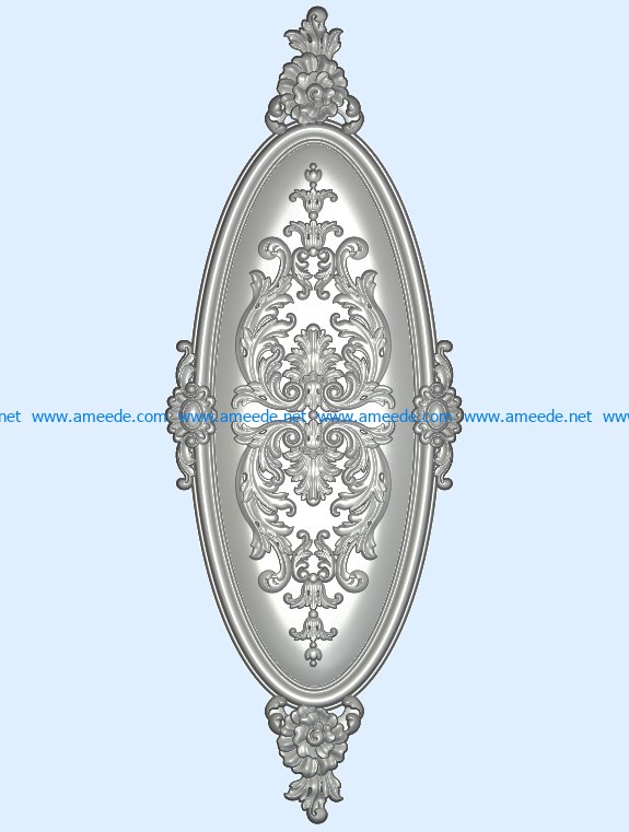Pattern oval A002228 wood carving file stl for Artcam and Aspire jdpaint free vector art 3d model download for CNC