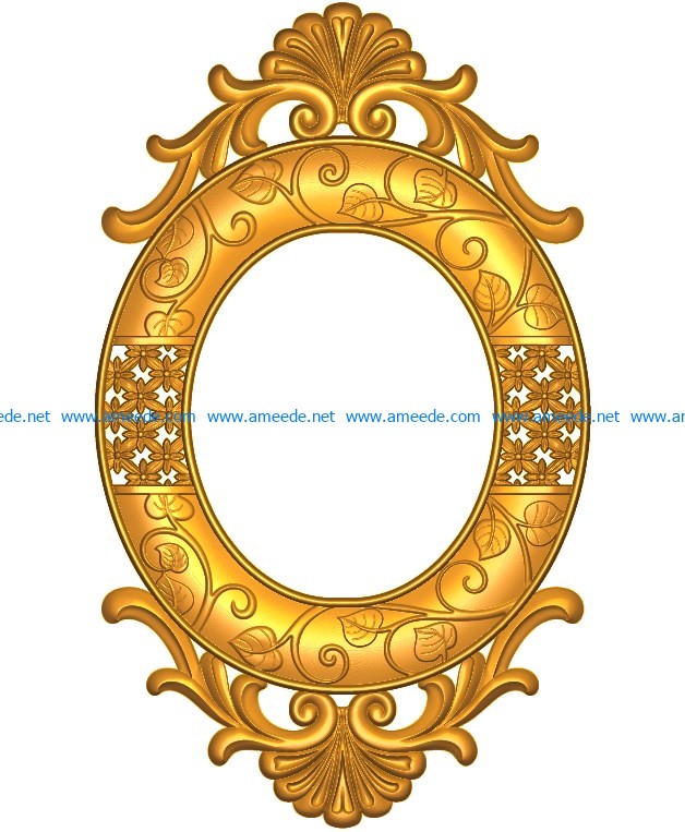 Plate frame A002394 wood carving file stl for Artcam and Aspire jdpaint free vector art 3d model download for CNC