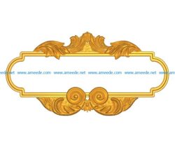 Room number plate frame A002510 wood carving file stl for Artcam and Aspire jdpaint free vector art 3d model download for CNC