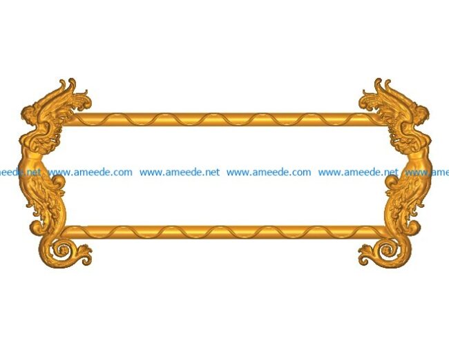 Room number plate frame A002523 wood carving file stl for Artcam and Aspire jdpaint free vector art 3d model download for CNC