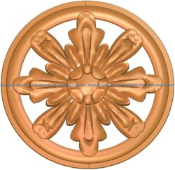 Round pattern A002660 wood carving file stl for Artcam and Aspire jdpaint free vector art 3d model download for CNC