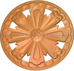 Round pattern A002662 wood carving file stl for Artcam and Aspire jdpaint free vector art 3d model download for CNC