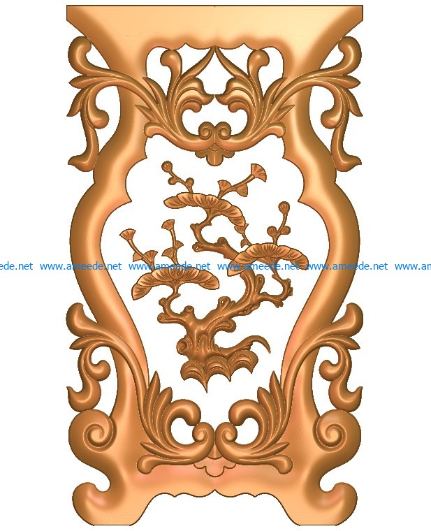 Table and chair pattern Cedrus tree A002673 wood carving file stl for Artcam and Aspire jdpaint free vector art 3d model download for CNC