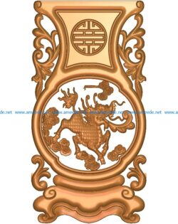 Table and chair pattern Unicorn A002669 wood carving file stl for Artcam and Aspire jdpaint free vector art 3d model download for CNC