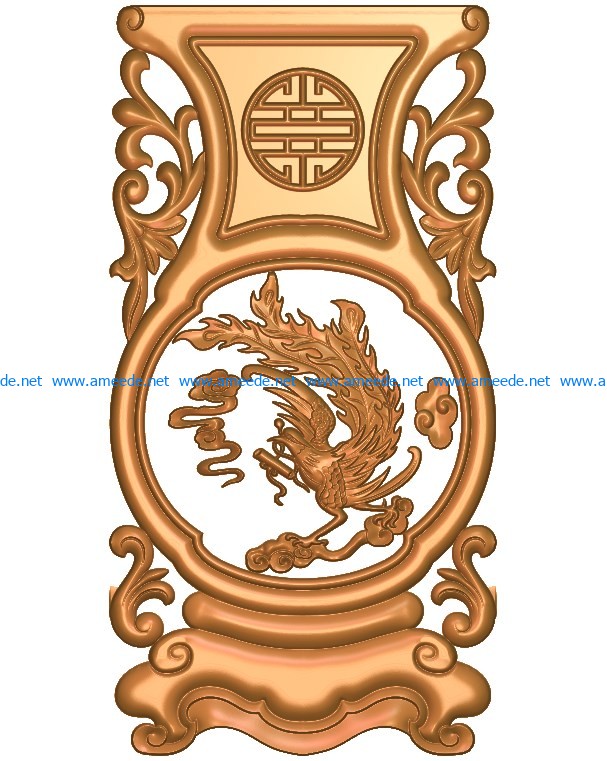 Table and chair pattern phoenix A002668 wood carving file stl for Artcam and Aspire jdpaint free vector art 3d model download for CNC